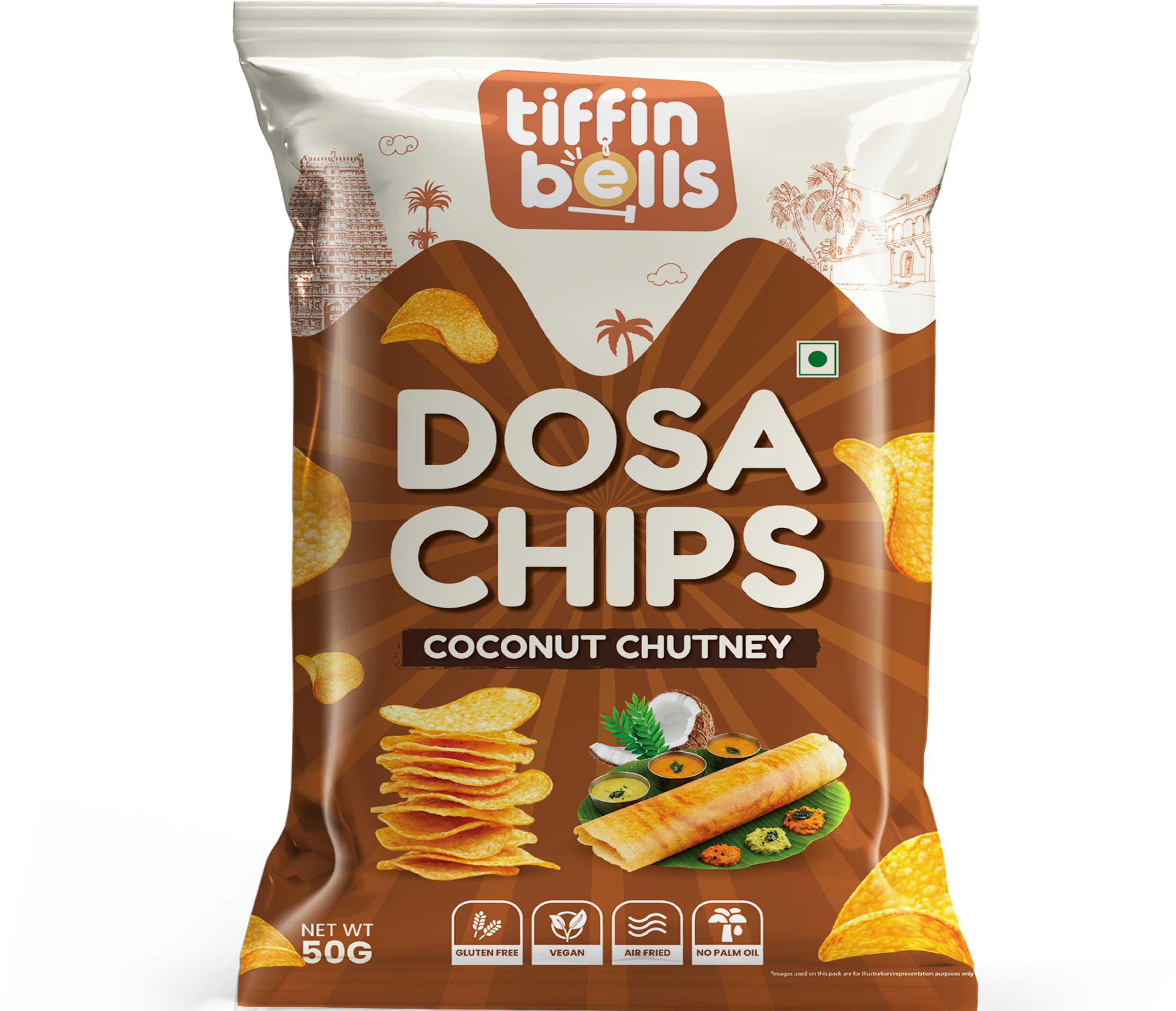 Coconut Dosa Chips pack
